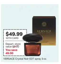 CVS VERSACE Crystal Noir EDT 3 oz offer