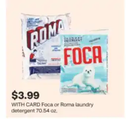 CVS Foca or Roma laundry detergent 70.54 oz offer