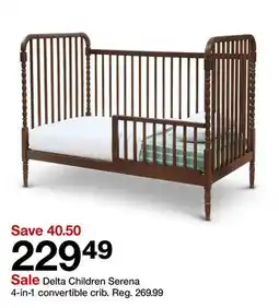 Target Delta Children Serena 4-in-1 convertible crib offer