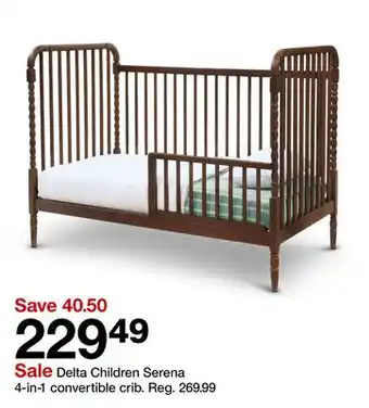 Target Delta Children Serena 4-in-1 convertible crib offer