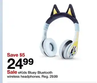 Target eKids Bluey Bluetooth wireless headphones offer