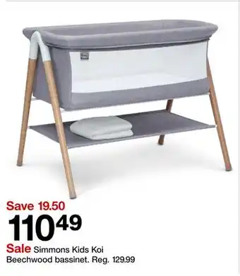 Target Simmons Kids Koi Beechwood bassinet offer