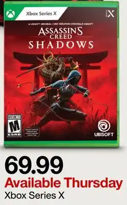 Target Assassins Creed Shadows - Xbox Series X offer