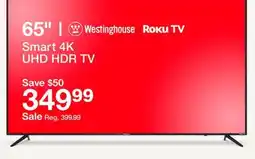 Target Westinghouse 65 Smart 4K UHD HDR TV offer