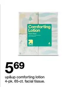 Target up & up comforting lotion 4-pk. 65-ct. facial tissue offer