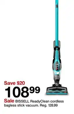 Target BISSELL ReadyClean cordless bagless stick vacuum offer