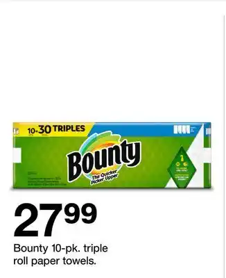 Target Bounty 10-pk. triple roll paper towels offer