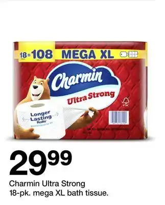 Target Charmin Ultra Strong 18-pk. mega XL bath tissue offer