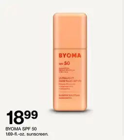 Target BYOMA SPF 50 1.69-fl.-oz. sunscreen offer