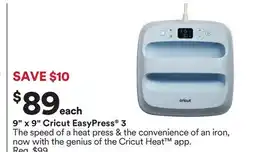 Michaels 9 x 9 cricut EasyPress 3 offer