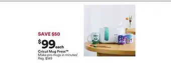 Michaels Cricut Mug Press offer