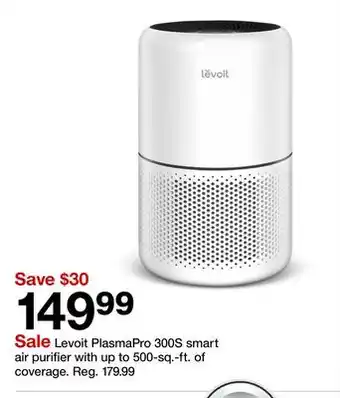 Target Levoit PlasmaPro 300S Smart Air Purifier with up to 500-sq.-ft. of Coverage offer