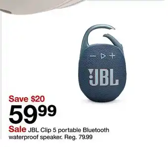 Target JBL Clip 5 portable Bluetooth waterproof speaker offer