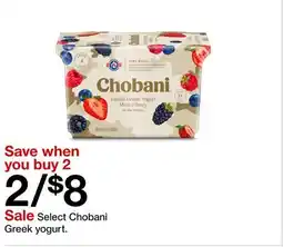 Target Select Chobani Greek yogurt offer