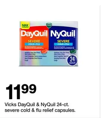 Target Vicks DayQuil & NyQuil 24-ct. severe cold & flu relief capsules offer