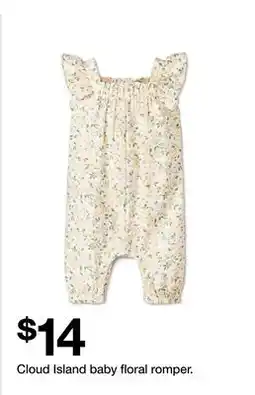 Target Cloud Island baby floral romper offer