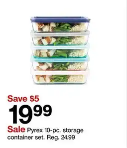 Target Pyrex 10-pc. storage container set offer