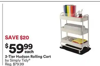 Michaels 3-Tier hudson rolling cart by Simply Tidy offer