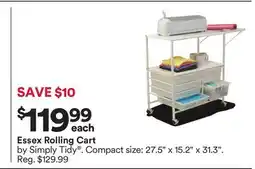 Michaels Essex rolling cart by Simply Tidy offer