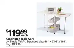 Michaels Kensington Table cart offer