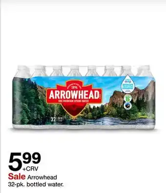 Target Arrowhead 32 - pk. bottled water offer