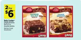 Dollar General Betty Crocker DelightsBrownies Mix offer