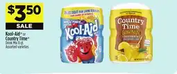 Dollar General Kool-Aid or Country Time Drink Mix qt offer