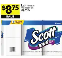 Dollar General Scott Bath Tissue 1000 Sheets offer