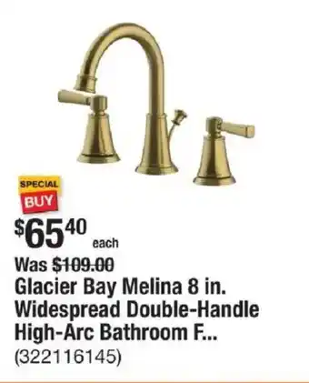 The Home Depot Glacier Bay Melina 8 in. Widespread Double-Handle High-Arc Bathroom F... offer