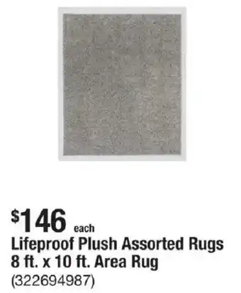 The Home Depot Lifeproof Plush Assorted Rugs 8 ft. x 10 ft. Area Rug offer