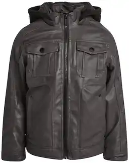 Walmart URBAN REPUBLIC Boys' Leather Jacket - Sherpa Lined Motorcycle Faux Leather Coat (Sizes: 8-20) offer