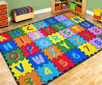 Walmart ABC Puzzle Letters/Numbers Kids Educational playmat for School/Daycare/Nursery Non-Slip Gel Back offer