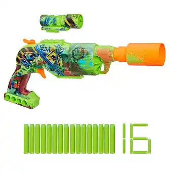 Walmart Nerf Zombie Driller Dart Blaster, 16 Nerf Elite Darts, Outdoor Games, Ages 8+ offer