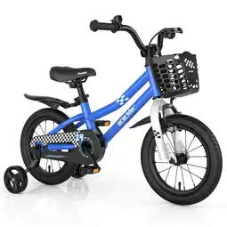 Walmart Prorider 14'' Kid's Bike with Removable Training Wheels & Basket for 3-5 Years Old Blue offer