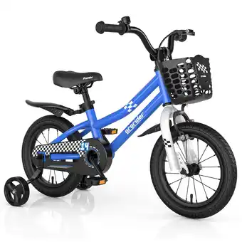 Walmart Prorider 14'' Kid's Bike with Removable Training Wheels & Basket for 3-5 Years Old Blue offer