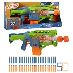 Walmart Nerf Elite 2.0 Double Punch Motorized Electronic Blaster, 50 Elite Darts, 2x 10-Dart Clips offer