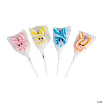 Walmart Swirl Bunny Lollipops - 12 Pieces - Individually Wrapped - Birthday Party Candy Supplies for Kids offer