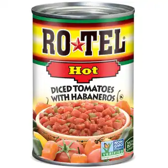 Walmart ROTEL Hot Diced Tomatoes with Habaneros, 10 oz offer