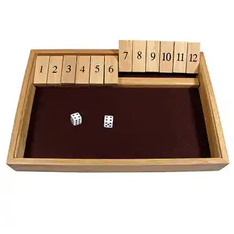 Walmart WE Games 12 Number Shut the Box Board Game, Natural Wood, 13.5 in offer