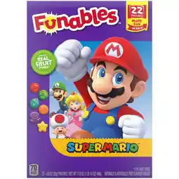 Walmart Funables Fruit Flavored Snacks, Super Mario, 0.8 oz, 22 Count offer