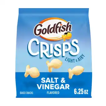 Walmart Goldfish Crisps Salt & Vinegar Flavored Baked Chip Crackers, 6.25 oz Bag offer