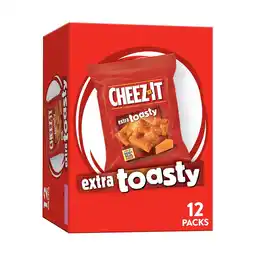 Walmart Cheez-It Extra Toasty Cheese Crackers, Baked Snack Crackers, 12 Count offer