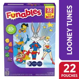 Walmart Funables Fruit Flavored Snacks, Looney Tunes, 0.8 oz, 22 Count offer