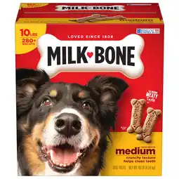 Walmart Milk-Bone Original Dog Biscuits, Medium Crunchy Dog Treats, 10 lbs offer