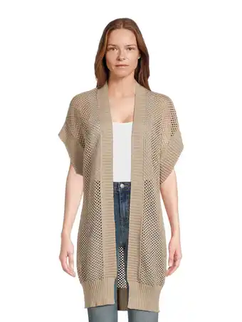 Walmart Time and Tru Women's Crochet Layering Duster, Sizes S/M-2XL/3XL offer