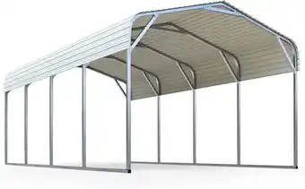 Walmart Quictent 12x20 ft Metal Roof Carport Kits Hard Top Garage Heavy Duty Steel Car Canopy offer