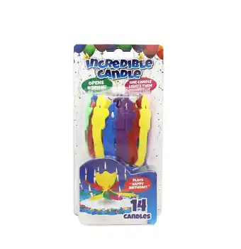 Walmart Best Party Ever Incredible Multi-Color Birthday Candle, 14 Pieces, 3.5 Inches Wide offer