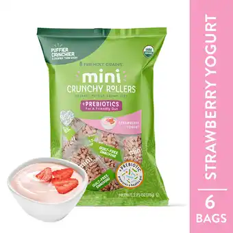 Walmart Friendly Grains Mini Crunchy Rollers Prebiotic Pack of 6 - Strawberry Yogurt offer