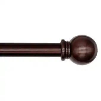 Walmart Mainstays 5/8 inch Bronze Ball, 28 to 48 Width, Single Curtain Rod Set offer