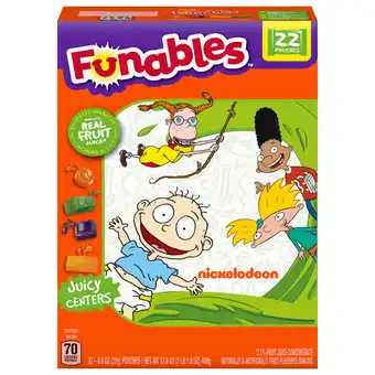 Walmart Funables Fruity Snacks, Nickelodeon, Assorted Fruit Flavored, 0.8 oz, 22 ct offer